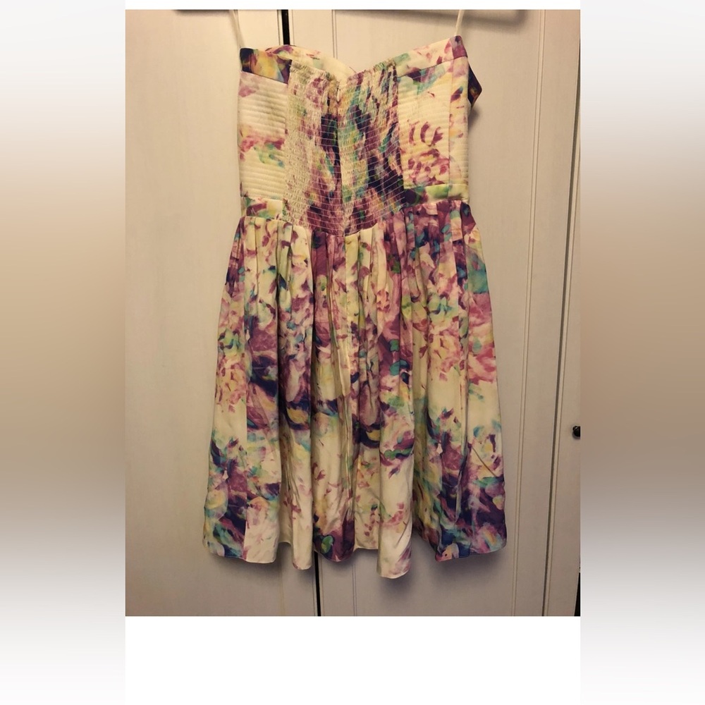 Parker Lily Multicolor Silk Strapless Dress - Picture 7 of 7